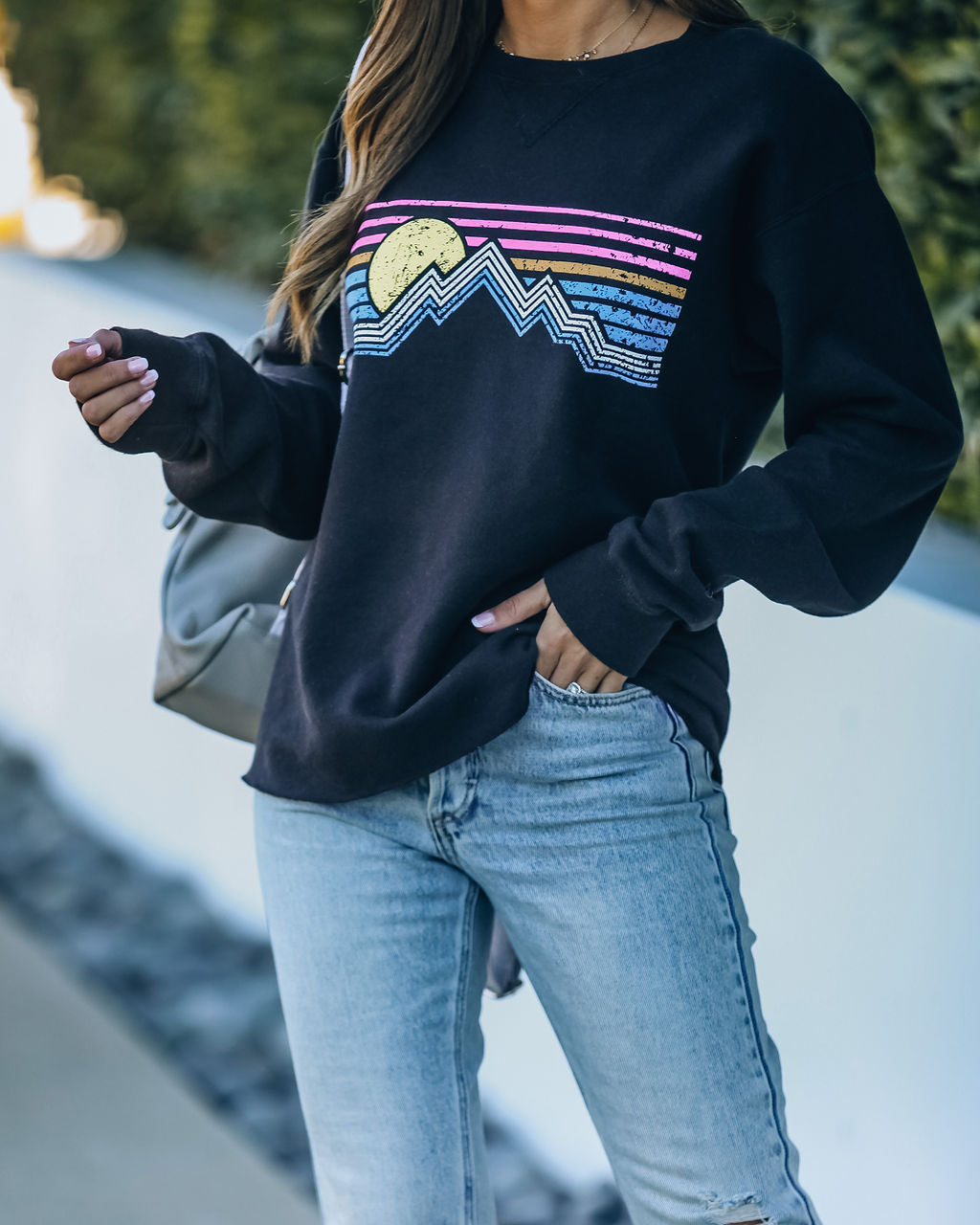 Watch The Sunset Cotton Blend Sweatshirt Ins Street