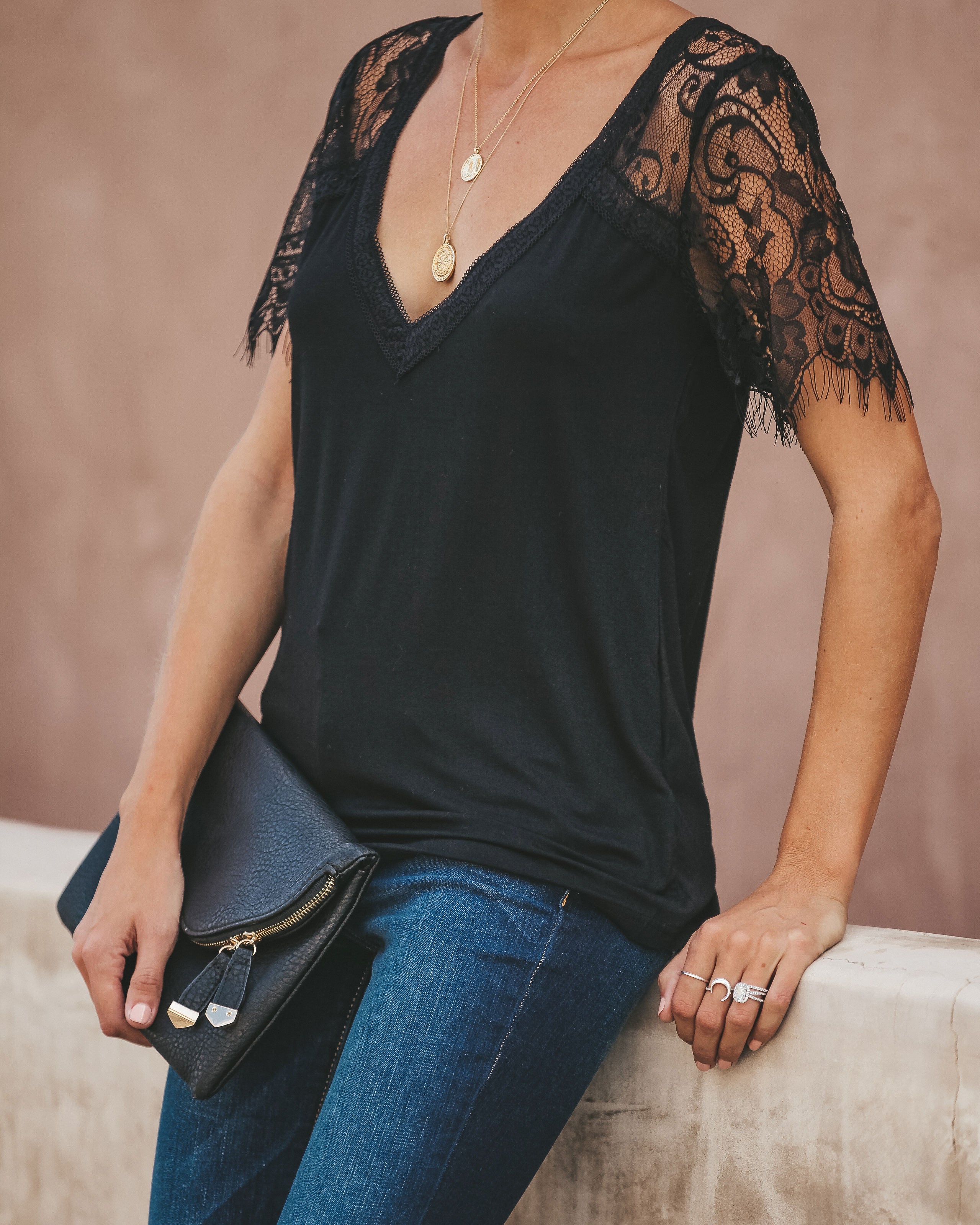 Sweet Side Lace Top - Black Ins Street