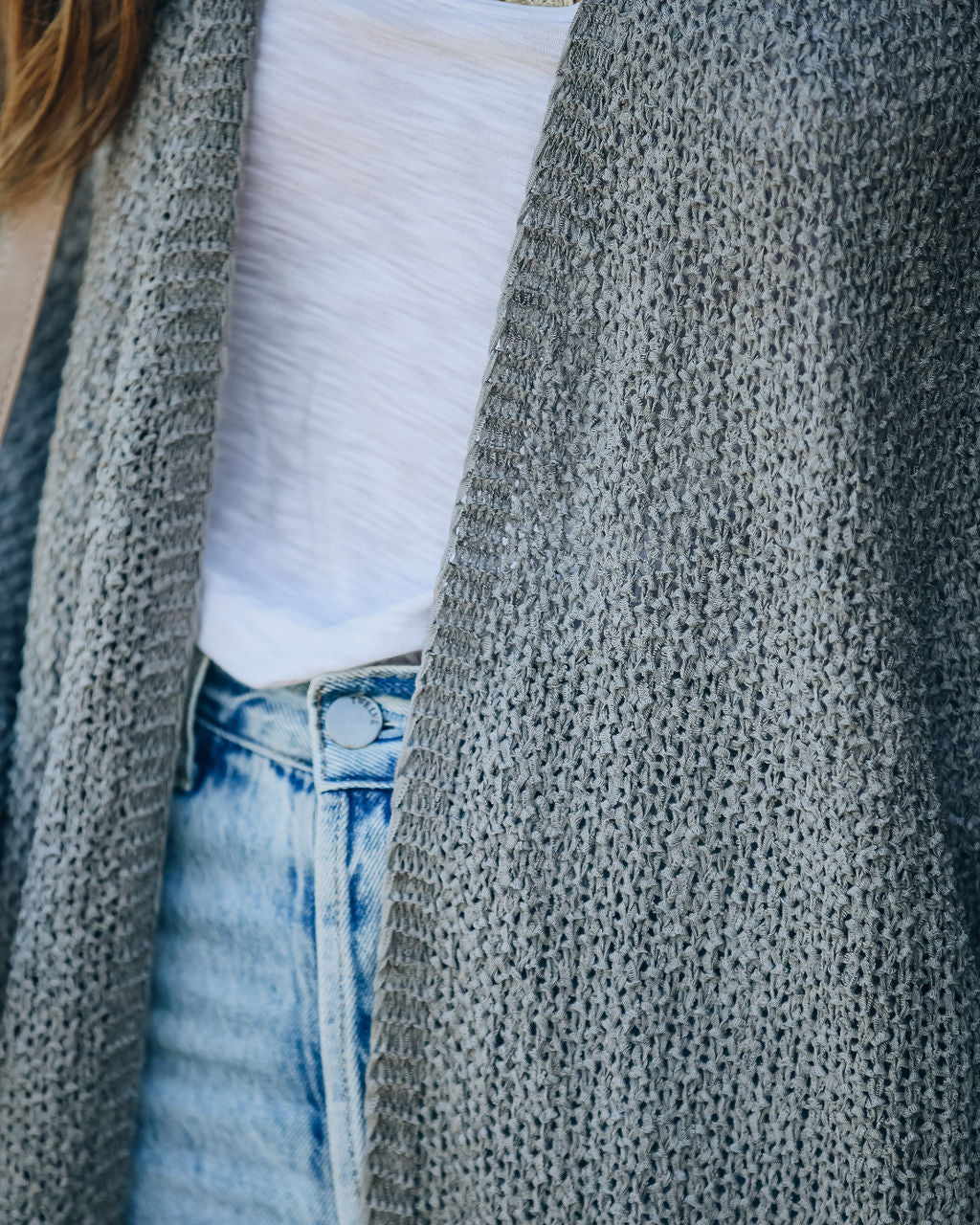 Take It Easy Knit Cardigan - Grey Mint Ins Street