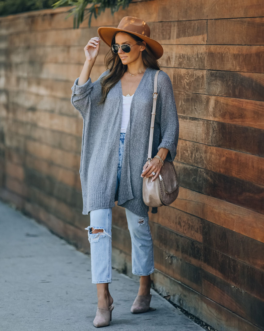 Take It Easy Knit Cardigan - Grey Mint Ins Street