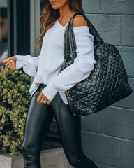 Wanderlust Quilted Weekender Bag - Black Ins Street