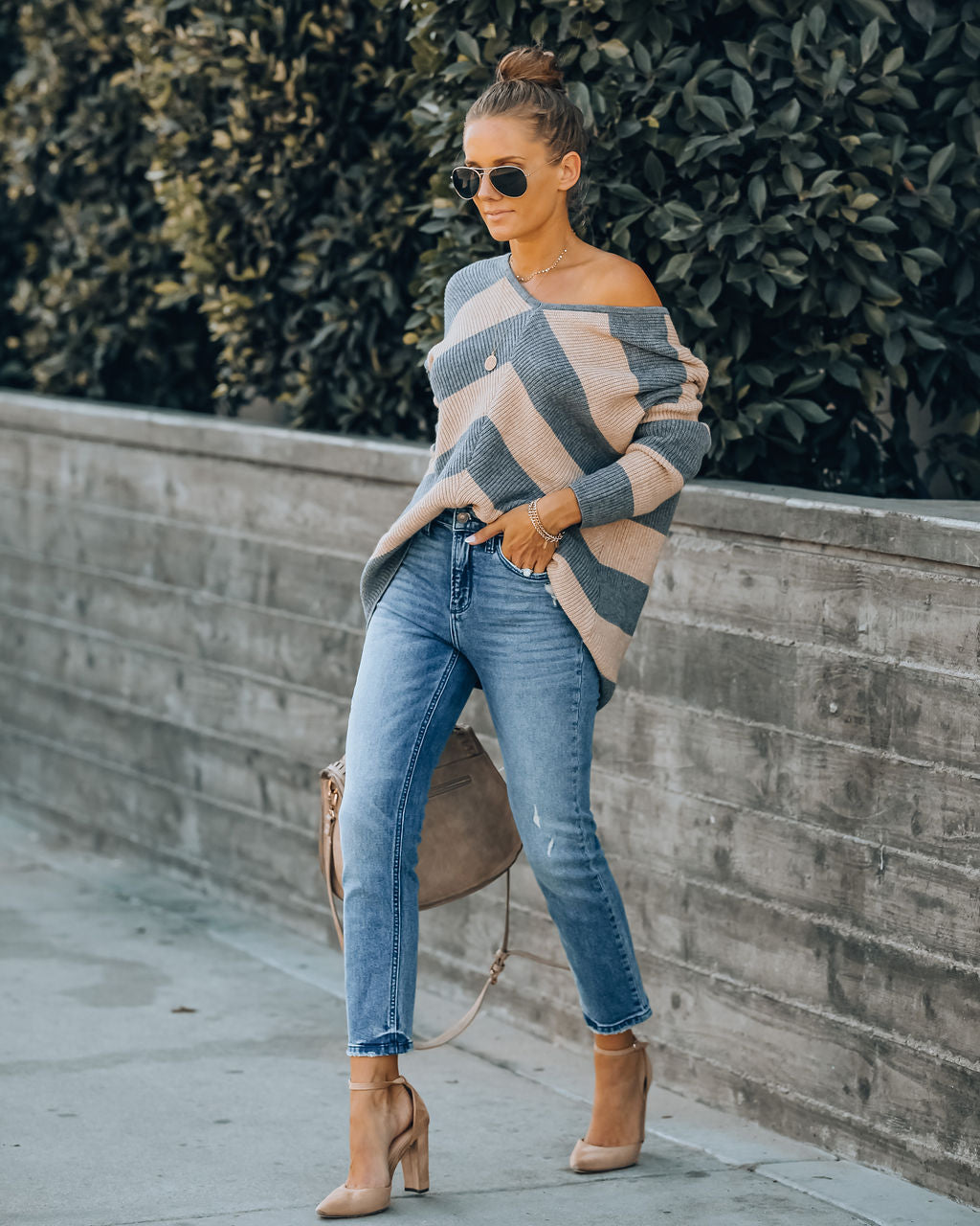 Busy High Rise Distressed Denim Ins Street