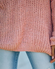 Pinky Promise Cotton Blend Knit Sweater - Blush Ins Street