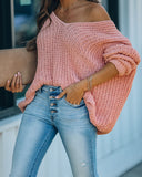 Pinky Promise Cotton Blend Knit Sweater - Blush Ins Street