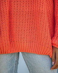 Pinky Promise Cotton Blend Knit Sweater - Orange Ins Street