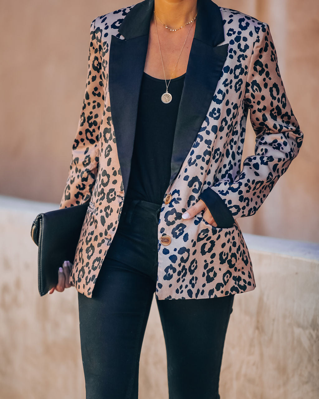 Kryptonite Pocketed Leopard Blazer Ins Street