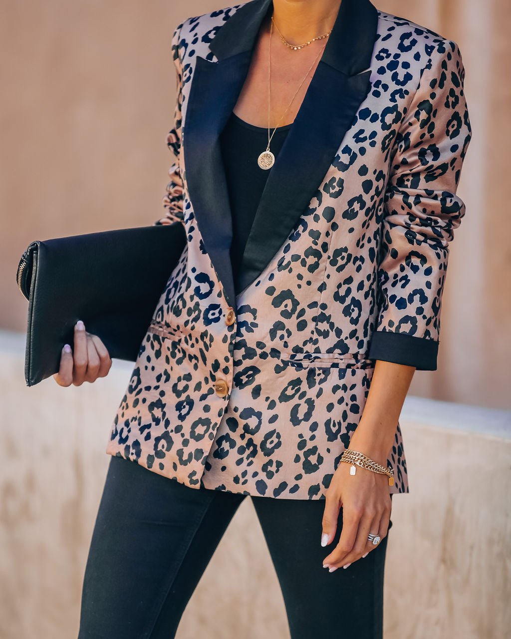 Kryptonite Pocketed Leopard Blazer Ins Street