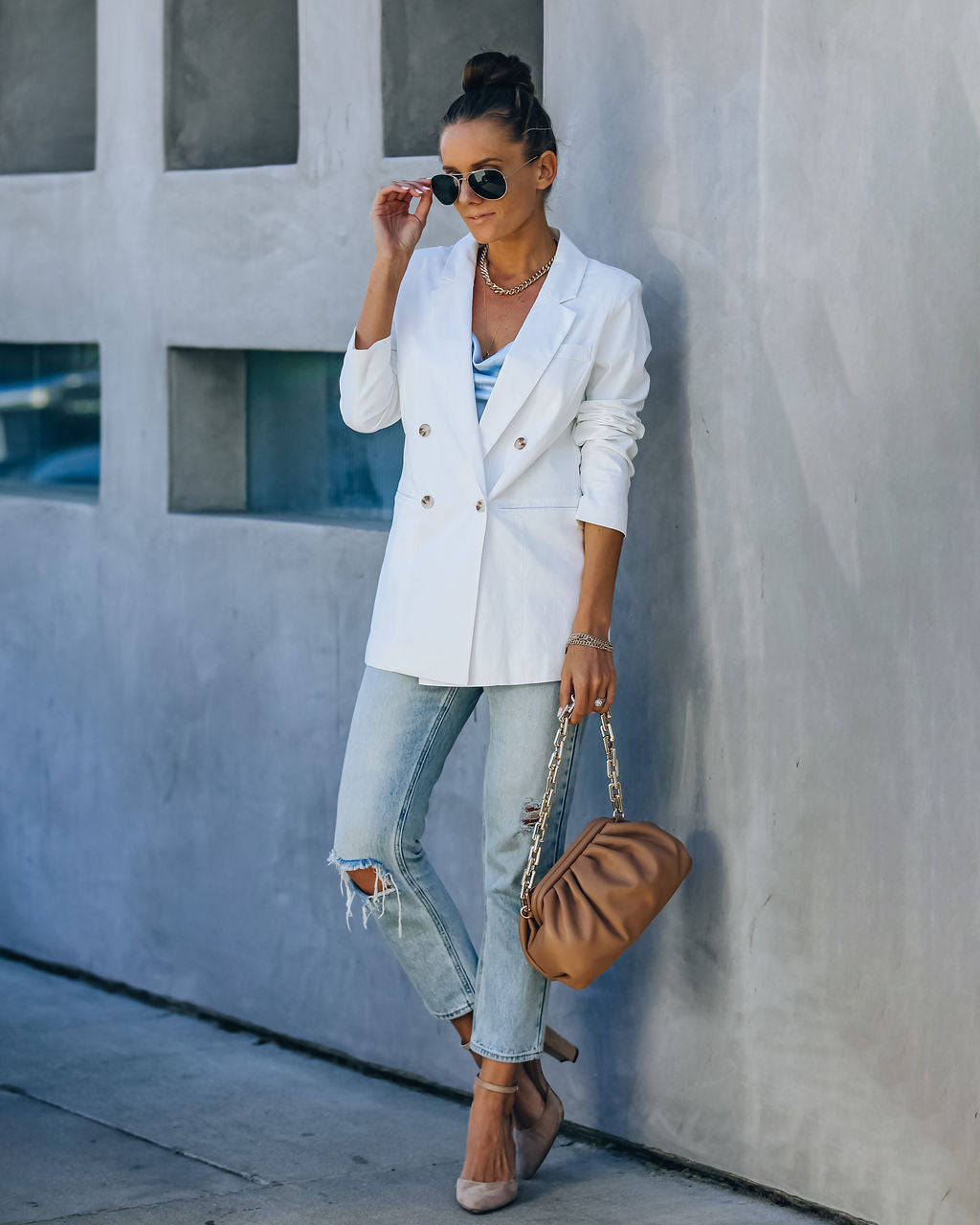 Palmilla Cotton Pocketed Blazer Ins Street