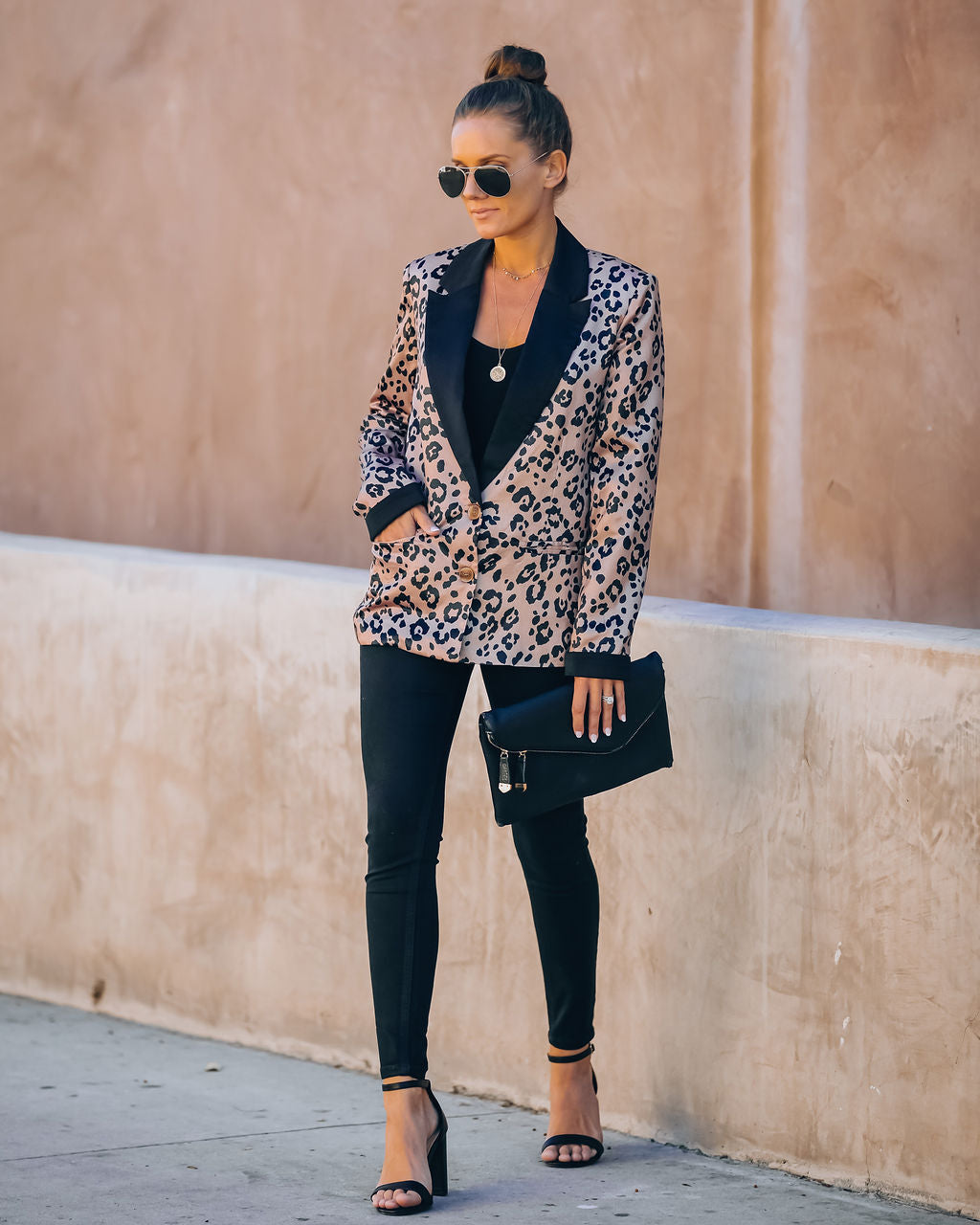 Kryptonite Pocketed Leopard Blazer Ins Street