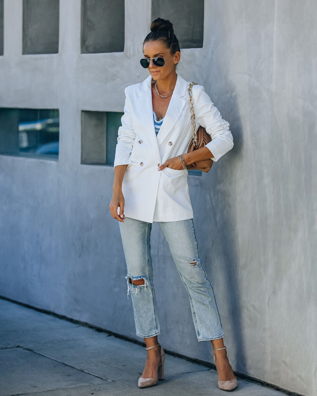 Palmilla Cotton Pocketed Blazer Ins Street