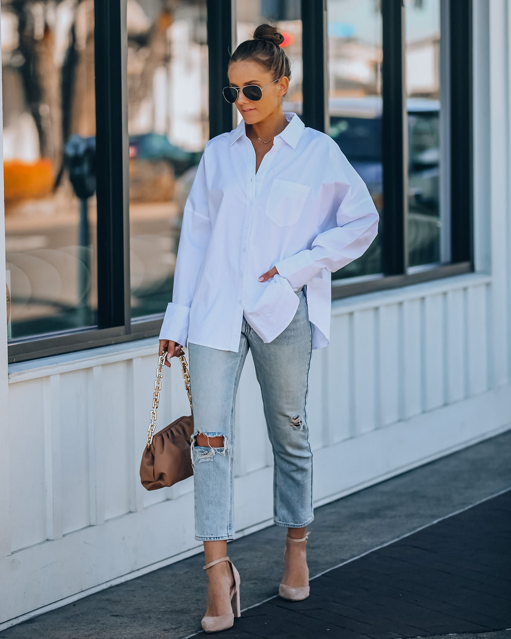 Surplus Cotton Collared Button Down Top Ins Street