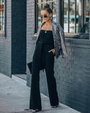 Exclusives Only Strapless Pocketed Velvet Tie Jumpsuit Ins Street