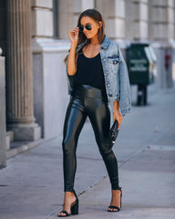 Style Note Faux Leather Legging Ins Street