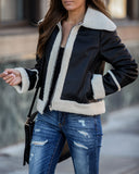 Rockford Pocketed Faux Leather Sherpa Jacket Ins Street