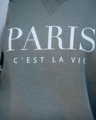 Paris C'est La Vie Premium Cotton Blend Sweatshirt Ins Street