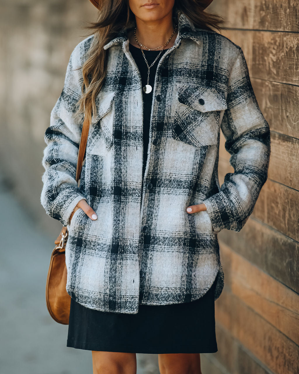 Chandra Pocketed Plaid Shacket Ins Street