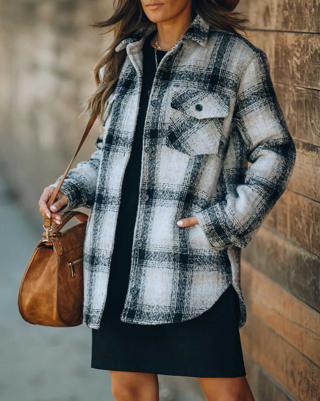 Chandra Pocketed Plaid Shacket Ins Street