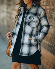 Chandra Pocketed Plaid Shacket Ins Street