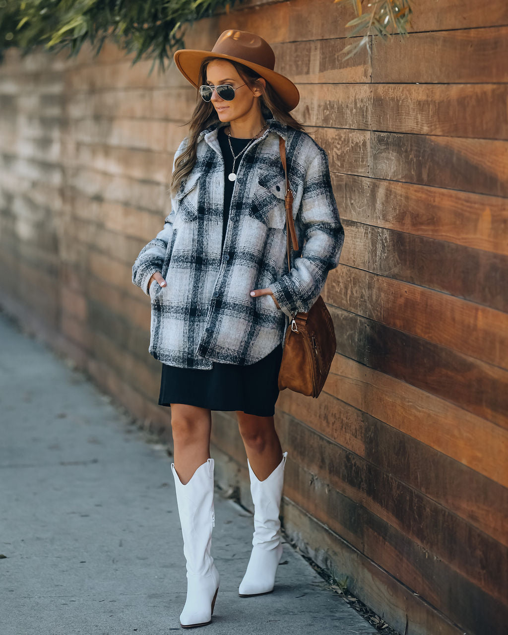 Chandra Pocketed Plaid Shacket Ins Street