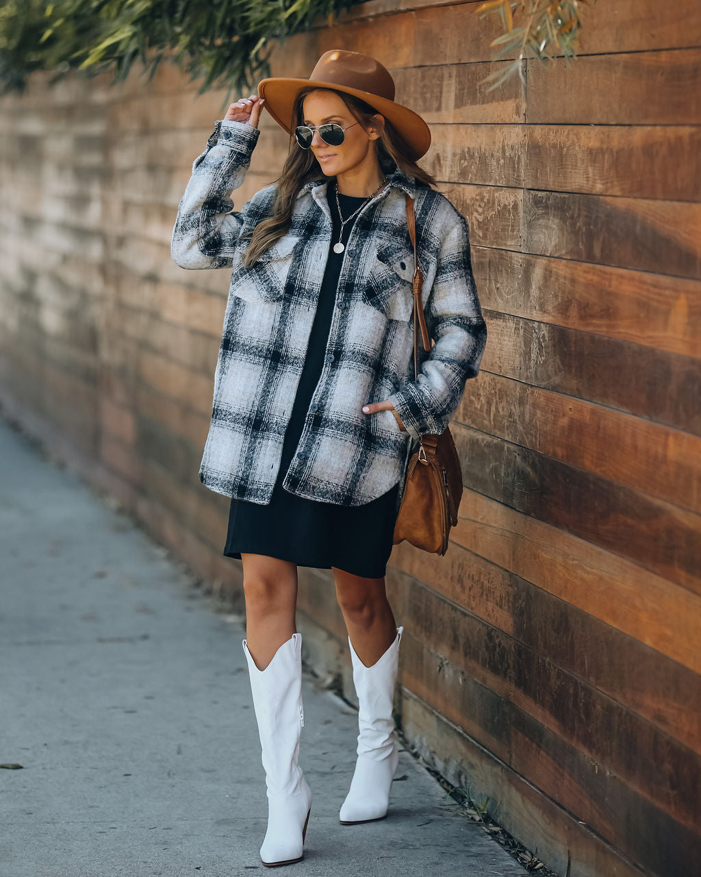 Chandra Pocketed Plaid Shacket Ins Street