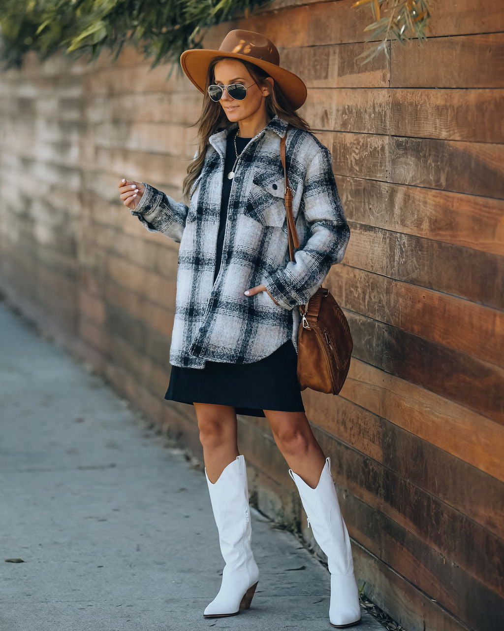 Chandra Pocketed Plaid Shacket Ins Street