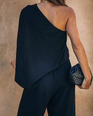 Recipe For Success One Shoulder Jumpsuit - Black Ins Street