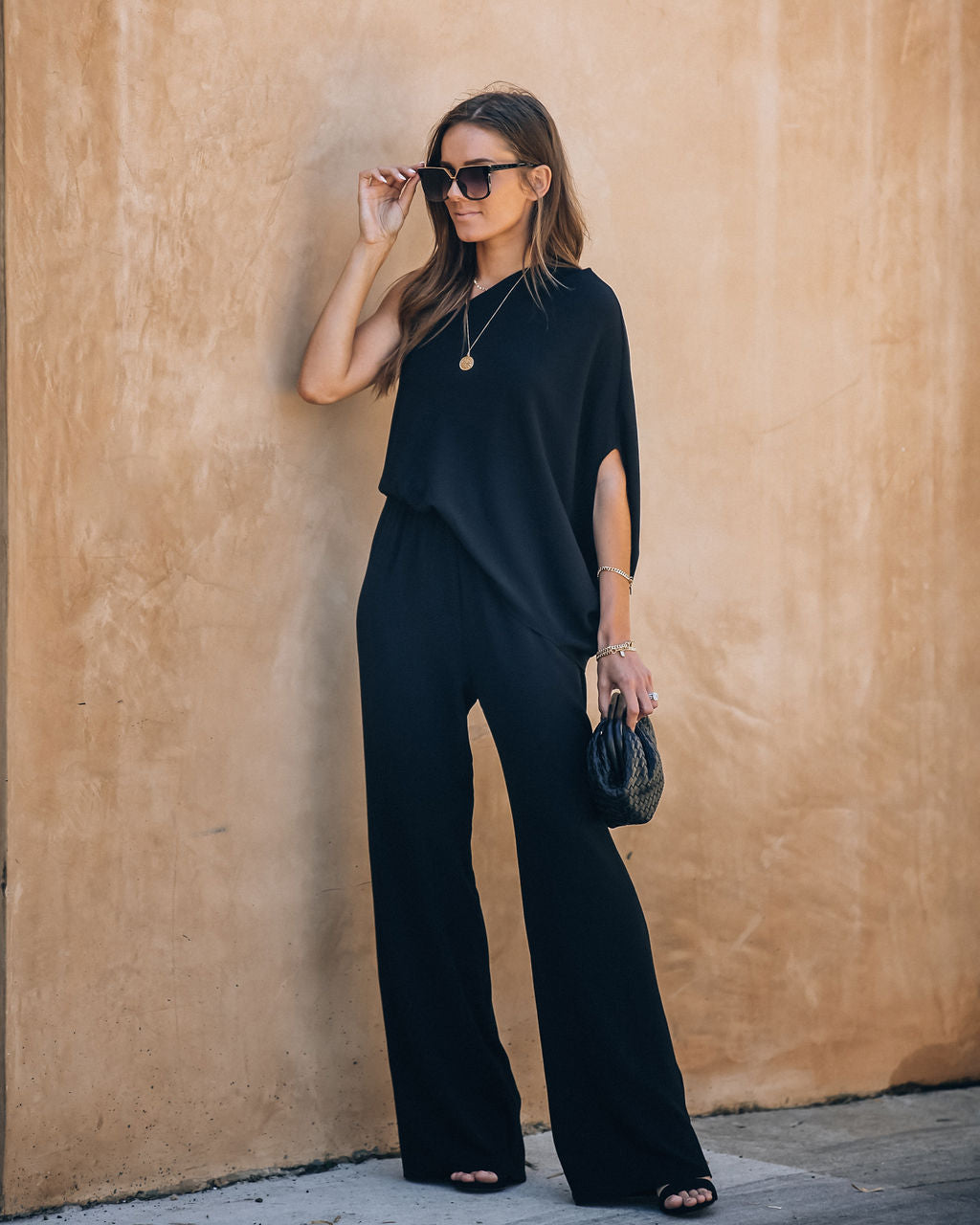 Recipe For Success One Shoulder Jumpsuit - Black Ins Street