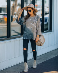 Kaiser Tie Dye Thermal Knit Top Ins Street