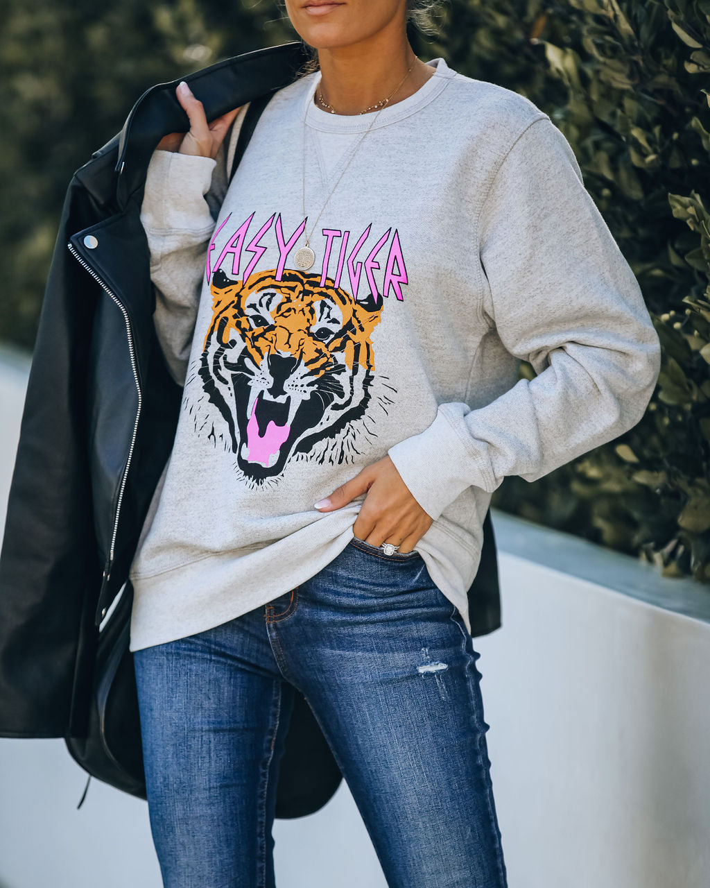 Animated Easy Tiger Cotton Blend Sweatshirt LULU-001