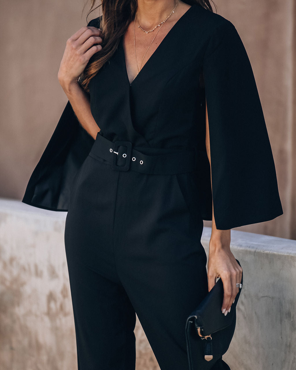 Express Not Impress Pocketed Cape Jumpsuit Ins Street