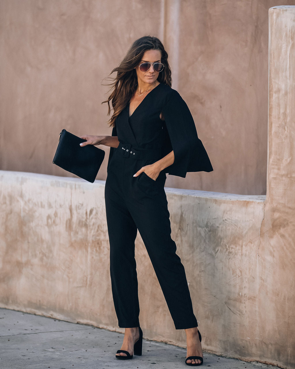 Express Not Impress Pocketed Cape Jumpsuit Ins Street