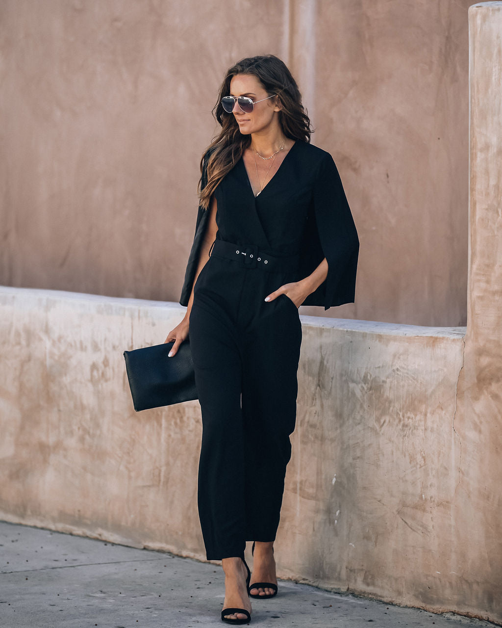 Express Not Impress Pocketed Cape Jumpsuit Ins Street