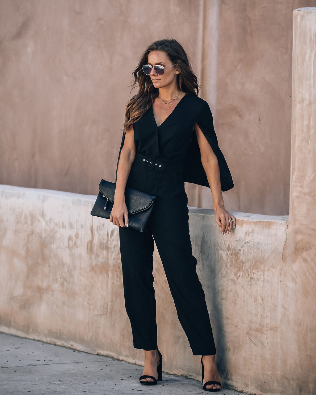 Express Not Impress Pocketed Cape Jumpsuit Ins Street