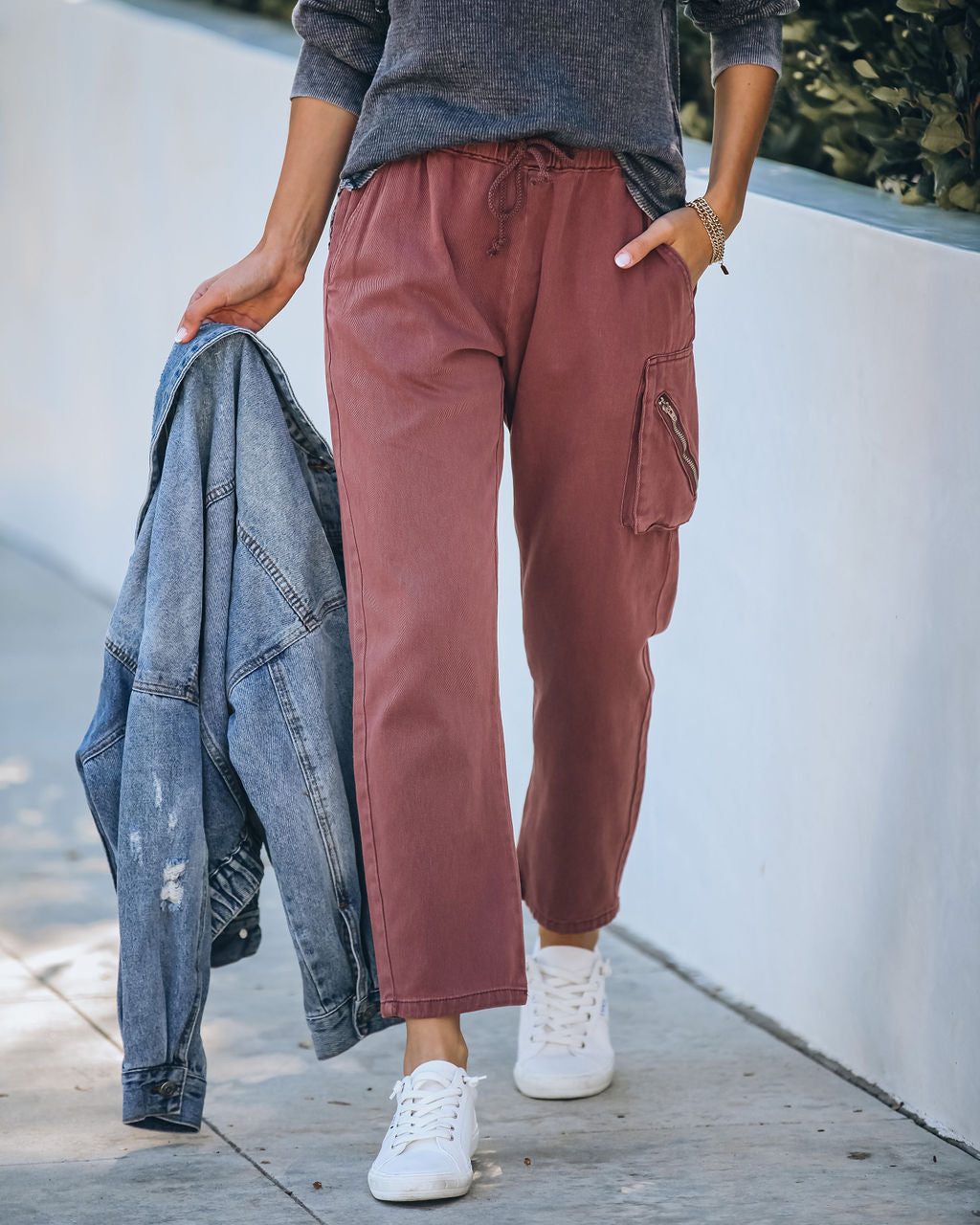 Cristiana Cotton Pocketed Cargo Joggers - FINAL SALE MUST-001