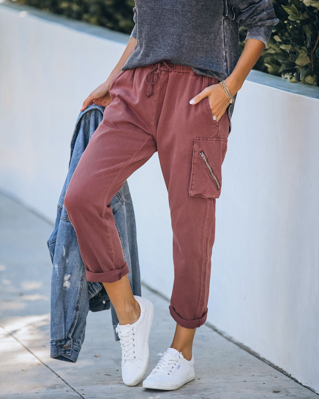 Cristiana Cotton Pocketed Cargo Joggers - FINAL SALE MUST-001