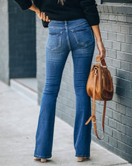 Rock You High Rise Bell Bottom Denim Pants Ins Street