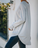 Leandra Knit Tunic Sweater - Cool Grey Ins Street