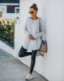 Leandra Knit Tunic Sweater - Cool Grey Ins Street