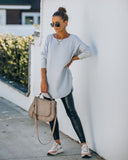 Leandra Knit Tunic Sweater - Cool Grey Ins Street