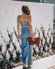 Vitamin Sea Pocketed Denim Cutout Jumpsuit - Denim Ins Street