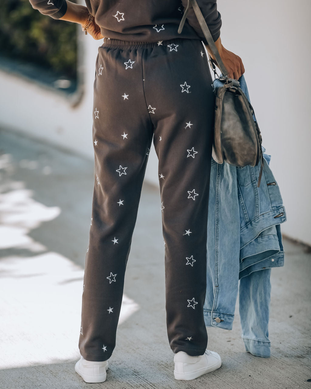 Jet Set Cotton Blend Pocketed Embroidered Joggers - FINAL SALE Ins Street