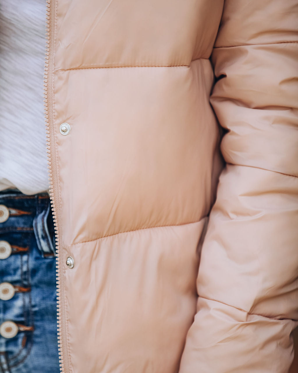 Sugar Bowl Pocketed Puffer Jacket - Blush - FINAL SALE Ins Street