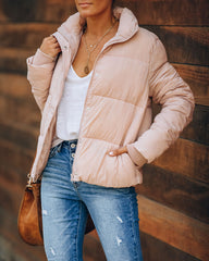 Sugar Bowl Pocketed Puffer Jacket - Blush - FINAL SALE Ins Street