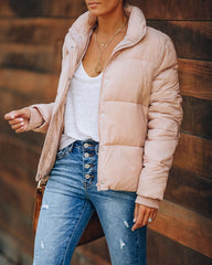 Sugar Bowl Pocketed Puffer Jacket - Blush - FINAL SALE Ins Street