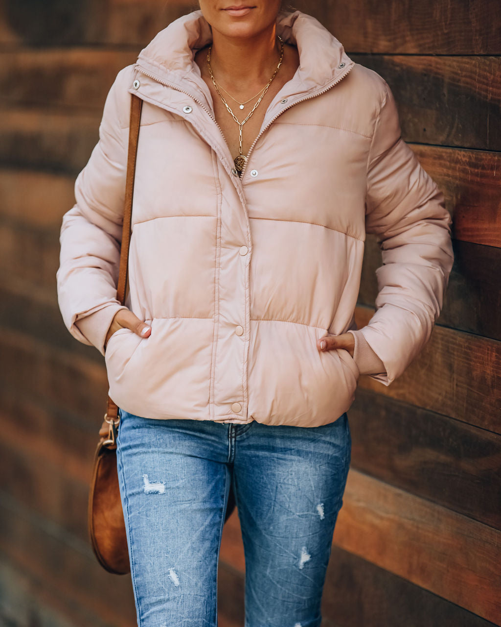 Sugar Bowl Pocketed Puffer Jacket - Blush - FINAL SALE Ins Street