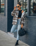 Woodwork Pocketed Sherpa Lined Plaid Shacket Ins Street