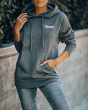 Pink Mama Cotton Blend Pocketed Hoodie - FINAL SALE Ins Street