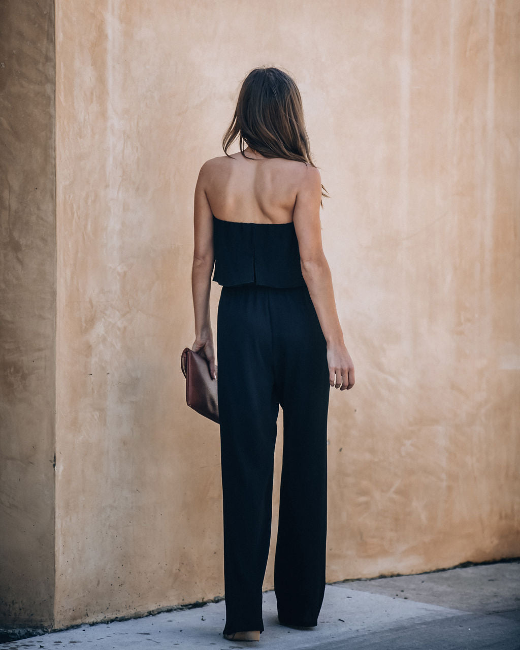 Supreme Strapless Pocketed Jumpsuit - Black - FINAL SALE Ins Street