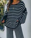 Jacqueline Striped Knit Sweater Top Ins Street