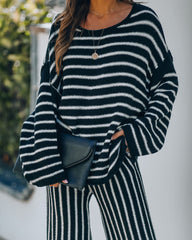 Jacqueline Striped Knit Sweater Top Ins Street